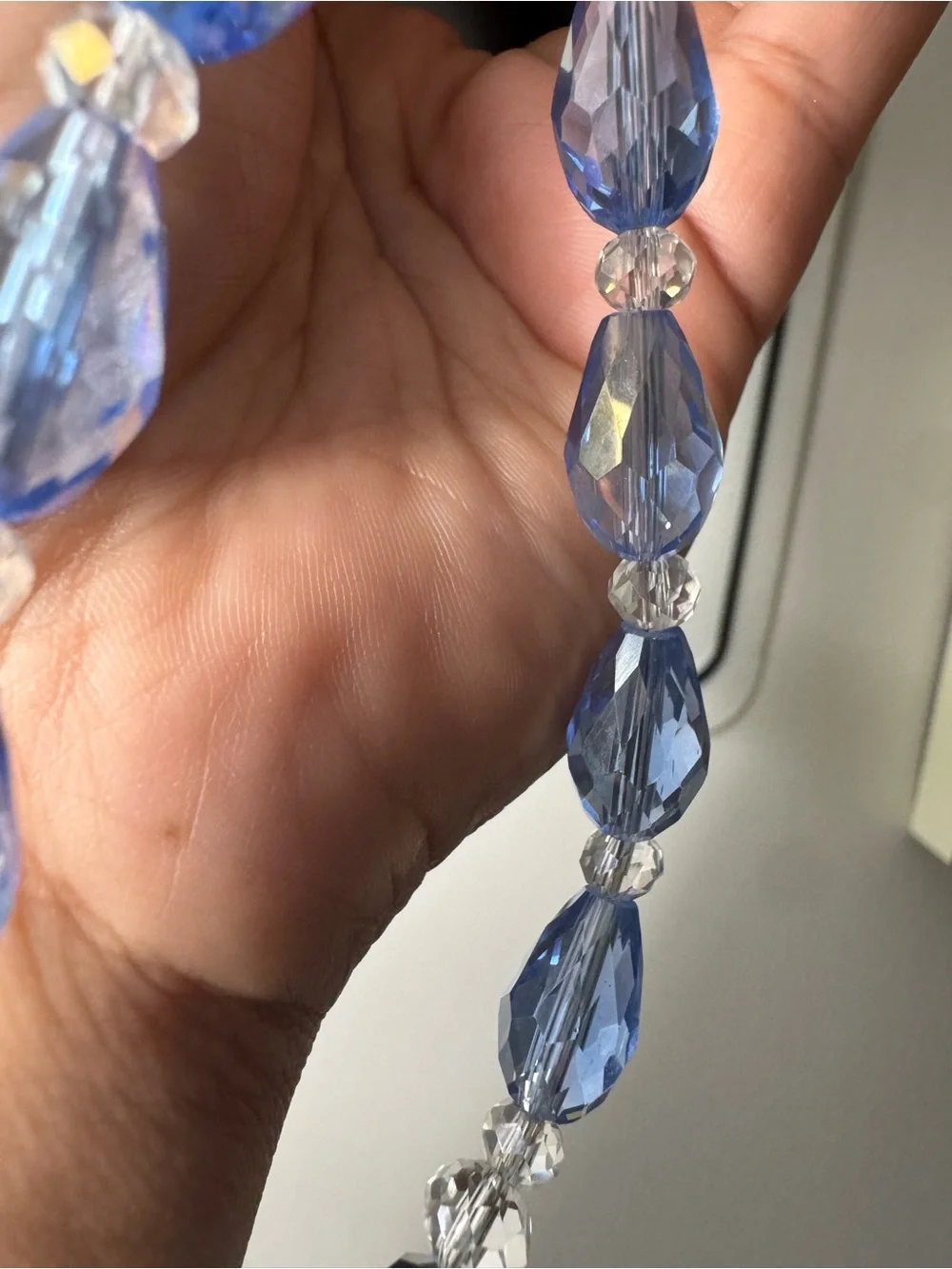 Bling Bling Crystal and Blue Phone/Key/Bag Chain #P1077